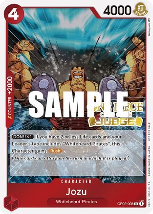 Jozu (Judge) (OP02-008) [One Piece Promotion Cards] Foil One Piece Single Bandai