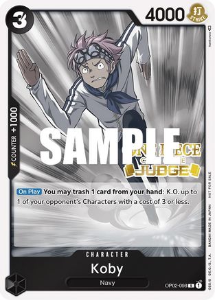 Koby (Judge) (OP02-098) [One Piece Promotion Cards] Foil One Piece Single Bandai