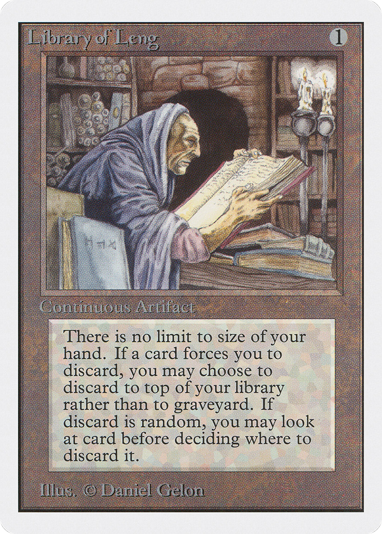 Library of Leng (2ED-258) [Oldschool] Unlimited Edition MTG Single Wizards of the Coast