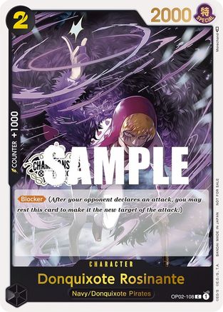 Donquixote Rosinante (Store Championship Participation Pack) (OP02-108) [One Piece Promotion Cards] Foil One Piece Single Bandai