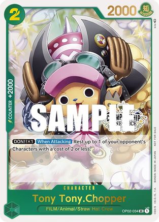 Tony Tony.Chopper (Store Championship Participation Pack) (OP02-034) [One Piece Promotion Cards] Foil One Piece Single Bandai