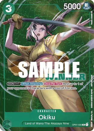 Okiku (Winner Pack Vol. 4) (OP01-035) [One Piece Promotion Cards] Foil One Piece Single Bandai