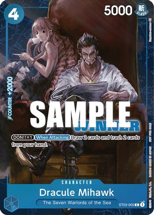 Dracule Mihawk (Winner Pack Vol. 4) (ST03-005) [One Piece Promotion Cards] Foil One Piece Single Bandai