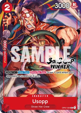Usopp (3-on-3 Cup) [Winner] (OP01-004) [One Piece Promotion Cards] One Piece Single Bandai