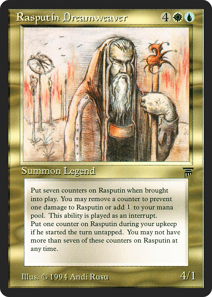 Rasputin Dreamweaver (LEG-253) [Oldschool] Legends MTG Single Wizards of the Coast