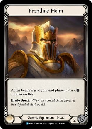 Frontline Helm [DTD222] (Dusk Till Dawn)  Cold Foil Flesh And Blood Single Flesh And Blood   