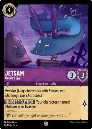 Jetsam - Ursula's Spy (46/204) [The First Chapter] Cold Foil Lorcana Single Disney