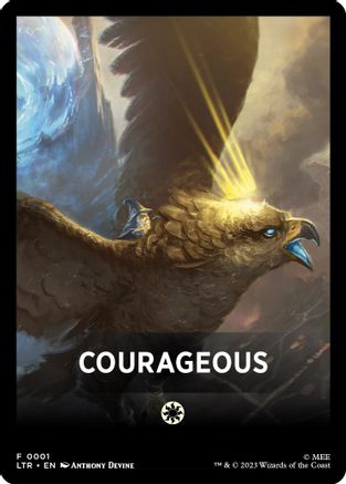 Courageous Theme Card (LTR-001) [The Lord of the Rings: Tales of Middle-earth] MTG Single Wizards of the Coast