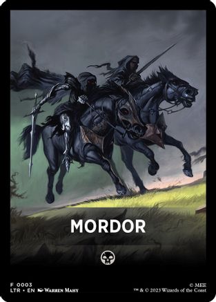 Mordor Theme Card (LTR-003) [The Lord of the Rings: Tales of Middle-earth] MTG Single Wizards of the Coast