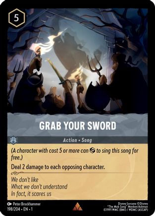 Grab Your Sword (198/204) [The First Chapter] Cold Foil Lorcana Single Disney
