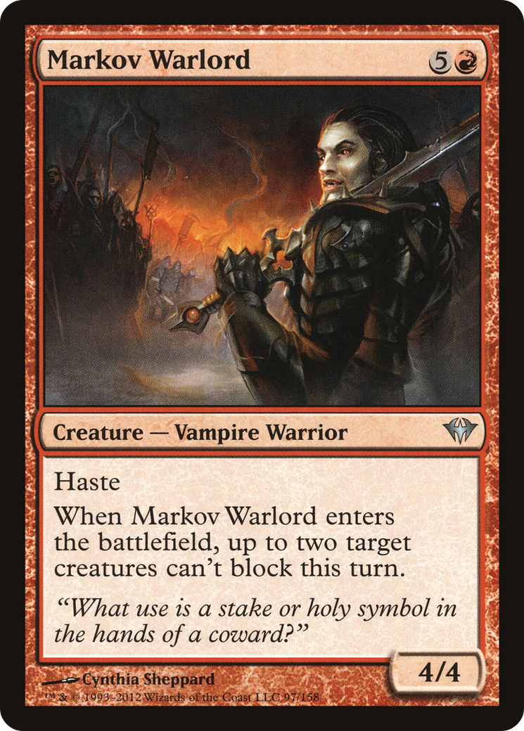 Markov Warlord (DKA-097) [Dark Ascension] Foil MTG Single Wizards of the Coast