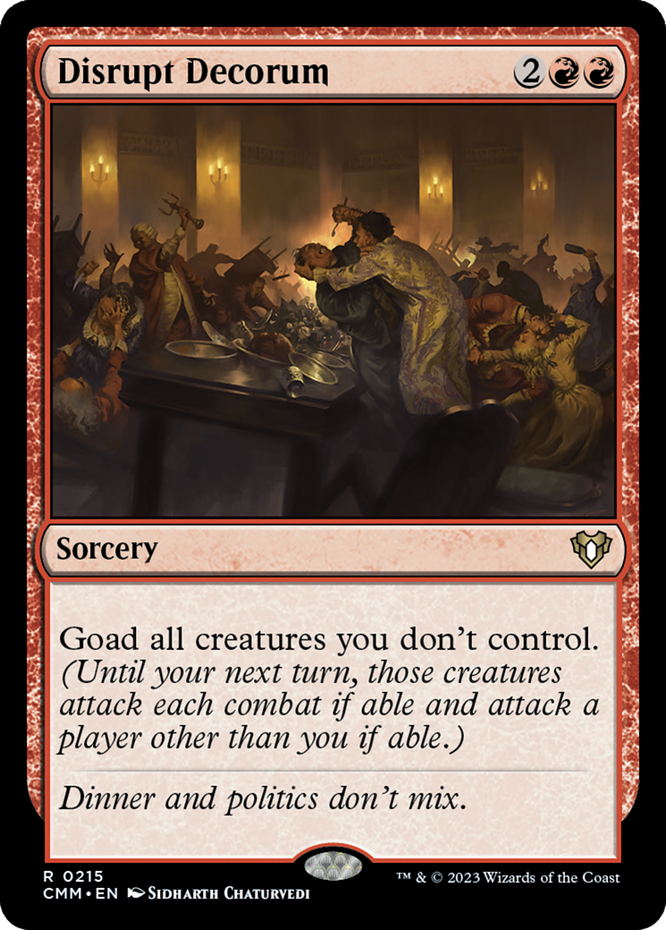Disrupt Decorum (CMM-215) [Commander Masters] Foil MTG Single Wizards of the Coast