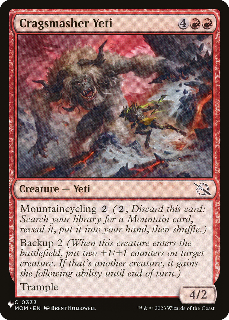 Cragsmasher Yeti (LIST-MOM-333) [Mystery Booster] The List MTG Single Wizards of the Coast