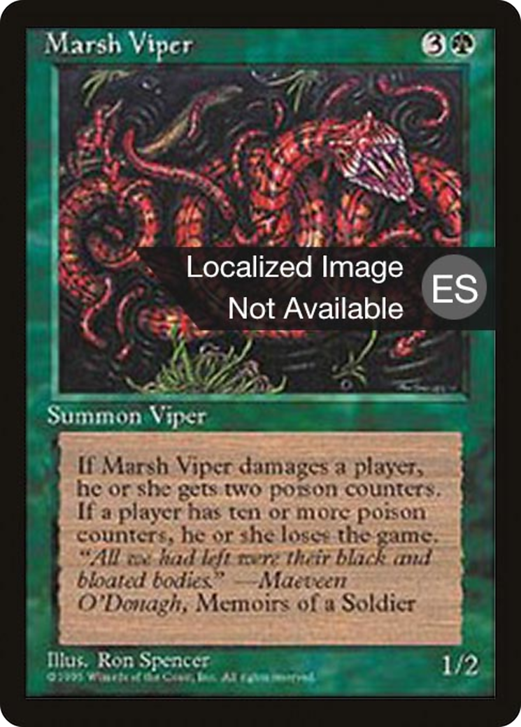 Marsh Viper (4BB-263) [Fourth Edition Foreign Black Border] MTG Single Wizards of the Coast