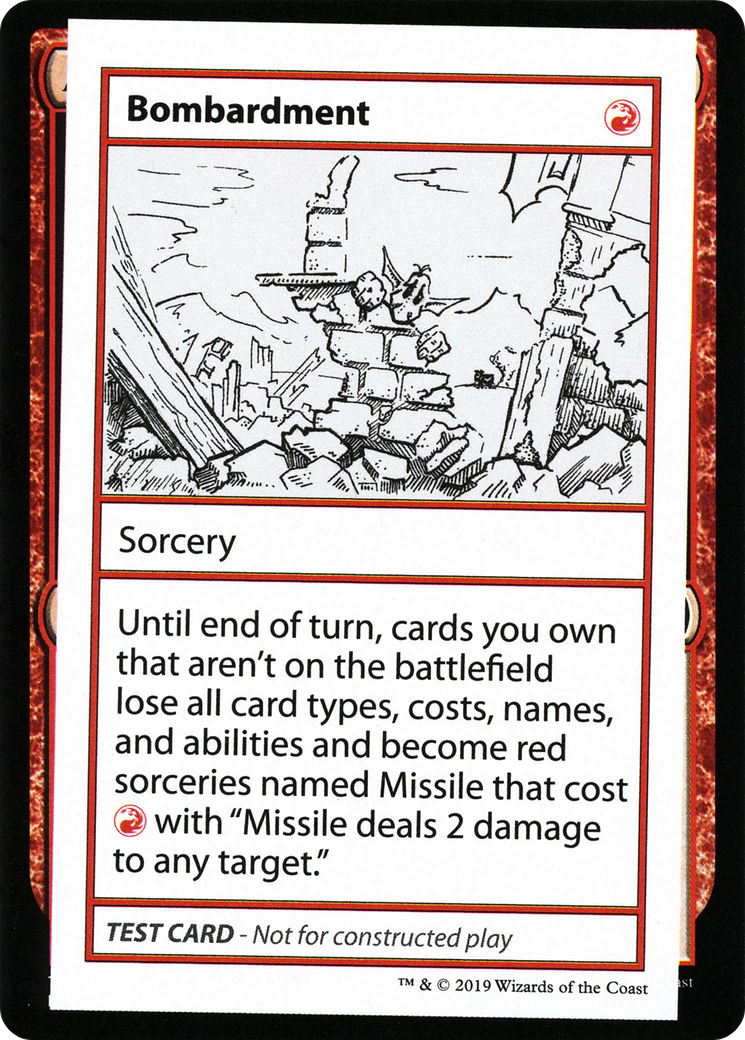 Bombardment (No PW Symbol) (CMB1-) [Mystery Booster] Playtest Cards 2021 MTG Single Wizards of the Coast