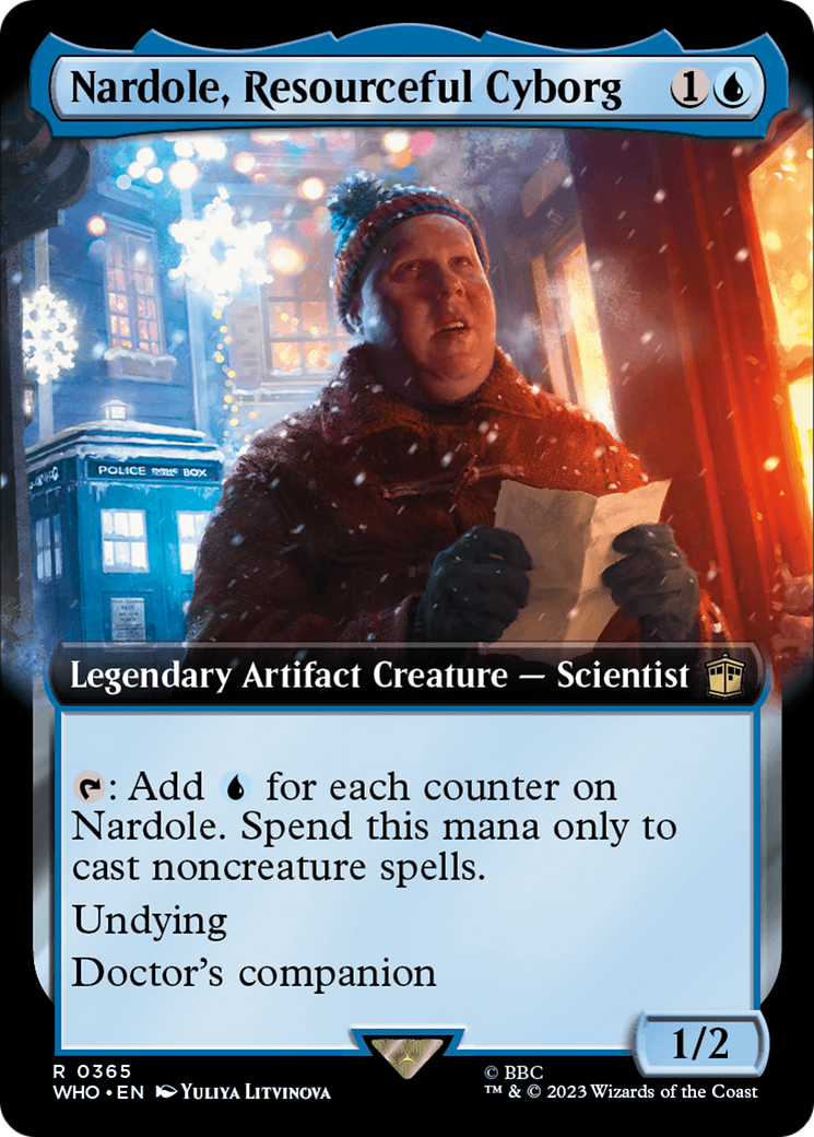 Nardole, Resourceful Cyborg (WHO-365) [Doctor Who] (Extended Art) Foil MTG Single Wizards of the Coast
