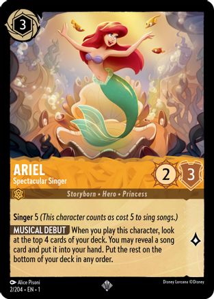 Ariel - Spectacular Singer (2/204) [The First Chapter] Lorcana Single Disney