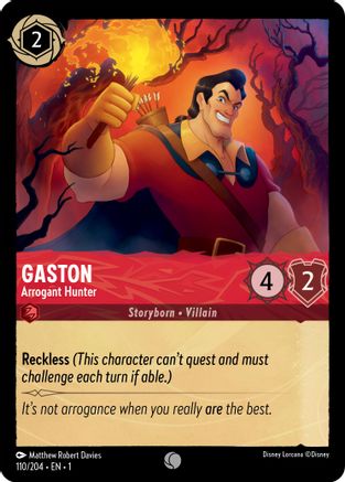 Gaston - Arrogant Hunter (110/204) [The First Chapter] Lorcana Single Disney