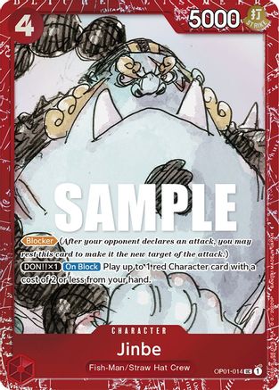 Jinbe (Premium Card Collection -ONE PIECE FILM RED Edition-) (OP01-014) [One Piece Promotion Cards] Foil One Piece Single Bandai