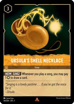 Ursula's Shell Necklace (34/204) [The First Chapter] Cold Foil Lorcana Single Disney