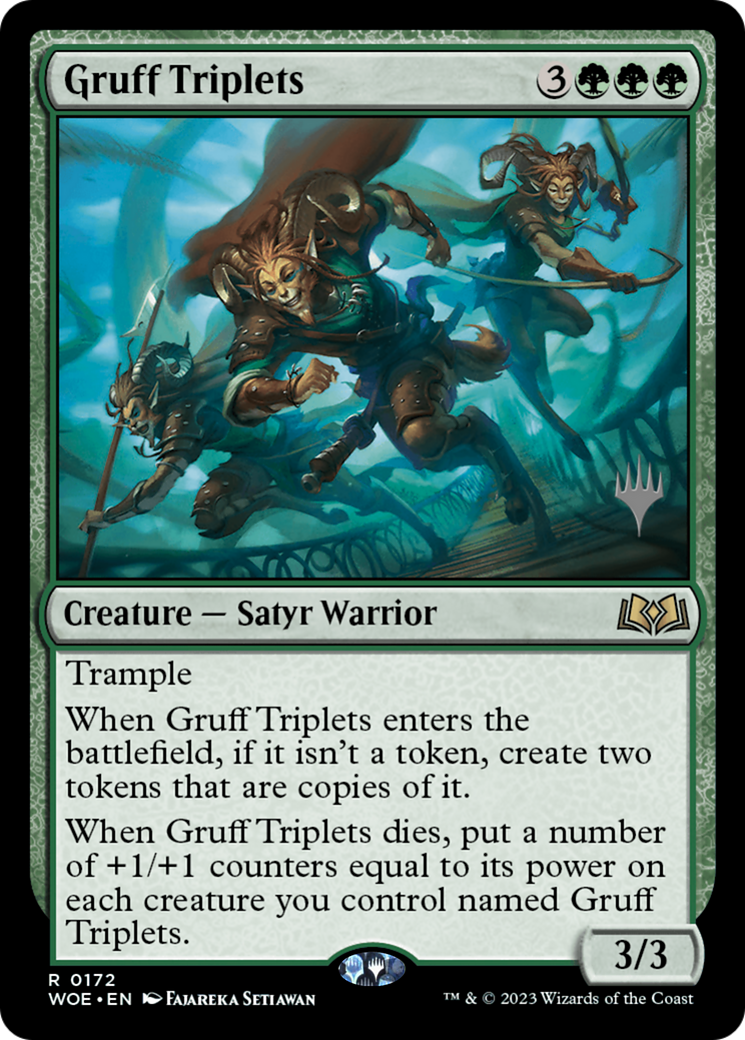 Gruff Triplets (PPWOE-172) [Wilds of Eldraine Promos] MTG Single Wizards of the Coast