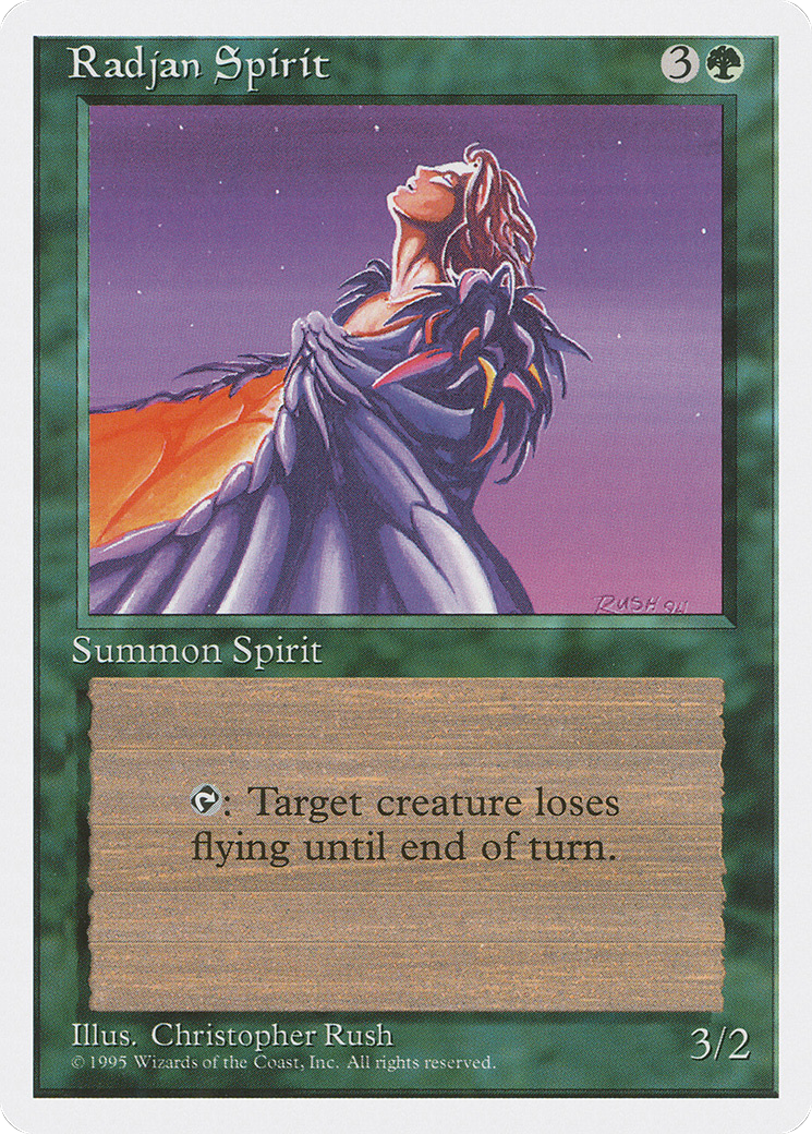 Radjan Spirit (4ED-266) [Fourth Edition] MTG Single Wizards of the Coast