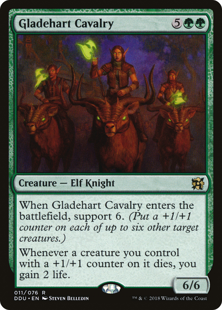 Gladehart Cavalry (DDU-011) [Misc] Duel Decks: Elves vs. Inventors MTG Single Wizards of the Coast