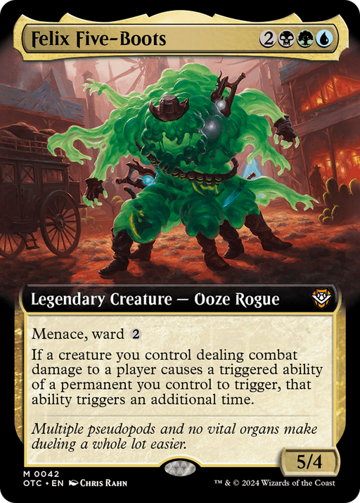 Felix Five-Boots (OTC-042) [Outlaws of Thunder Junction Commander] (Extended Art) MTG Single Wizards of the Coast