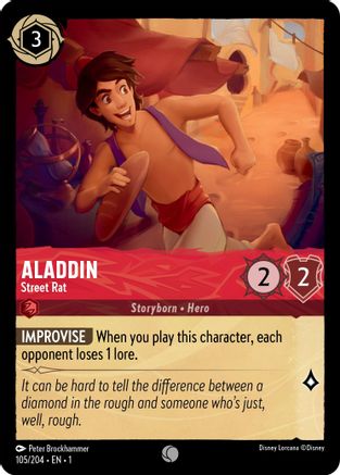 Aladdin - Street Rat (105/204) [The First Chapter] Cold Foil Lorcana Single Disney