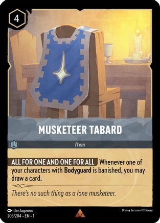Musketeer Tabard (203/204) [The First Chapter] Lorcana Single Disney