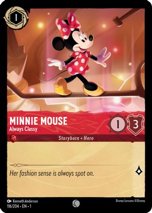Minnie Mouse - Always Classy (116/204) [The First Chapter] Lorcana Single Disney