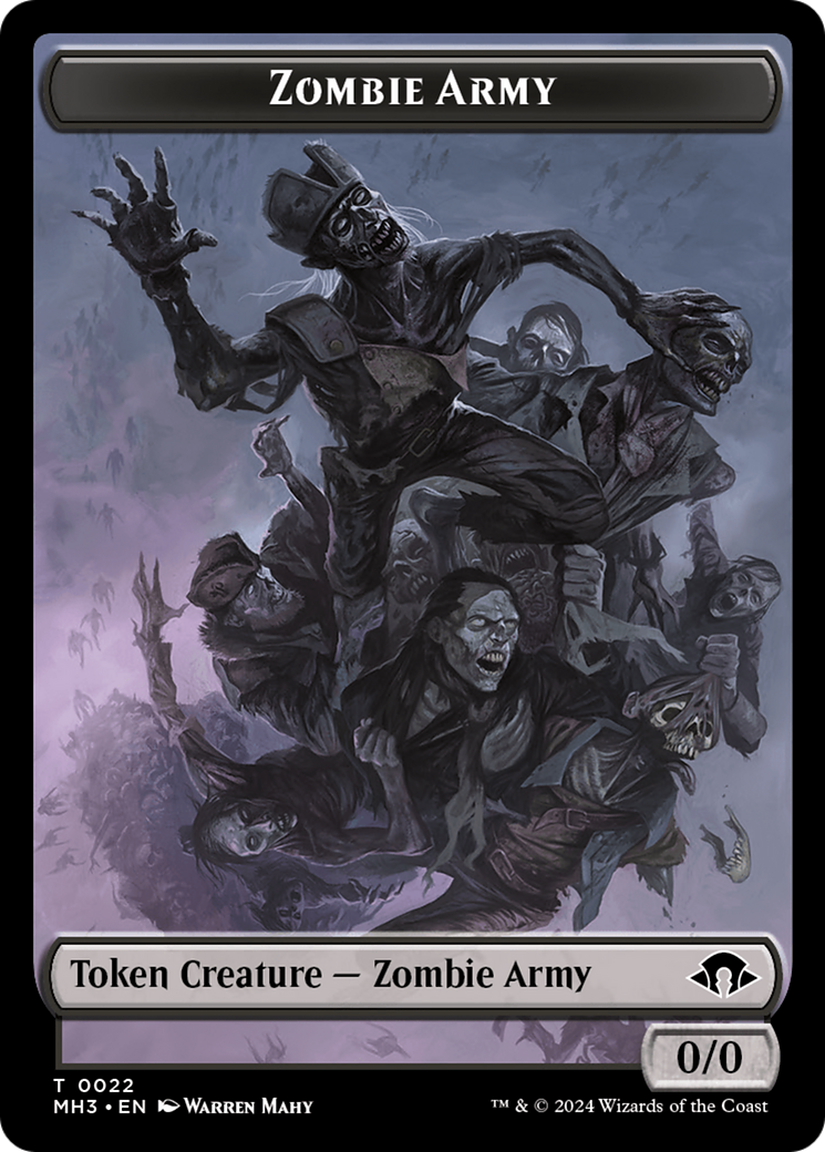 Zombie Army (TMH3-022) [Tokens] Modern Horizons 3 Tokens Foil MTG Single Wizards of the Coast