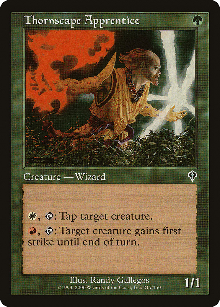 Thornscape Apprentice (INV-215) [Invasion] MTG Single Wizards of the Coast