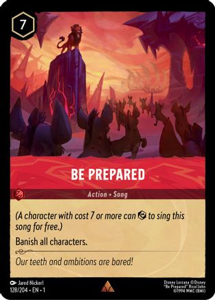 Be Prepared (128/204) [The First Chapter] Cold Foil Lorcana Single Disney