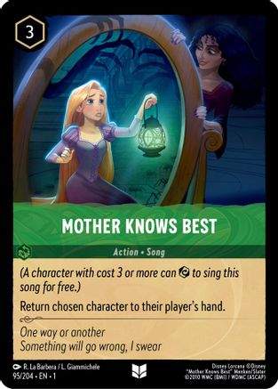 Mother Knows Best (95/204) [The First Chapter] Cold Foil Lorcana Single Disney