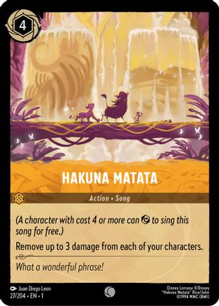 Hakuna Matata (27/204) [The First Chapter] Lorcana Single Disney