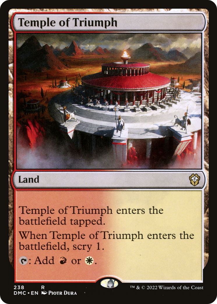 Temple of Triumph (DMC-238) [Dominaria United Commander] MTG Single Wizards of the Coast