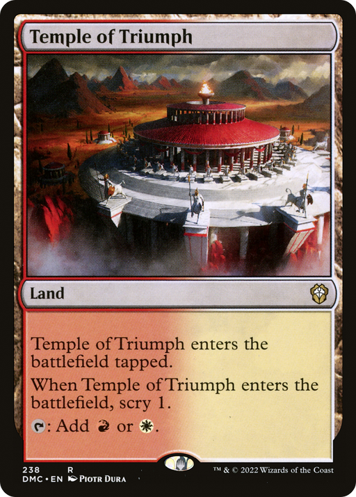 Temple of Triumph (DMC-238) [Dominaria United Commander] MTG Single Wizards of the Coast