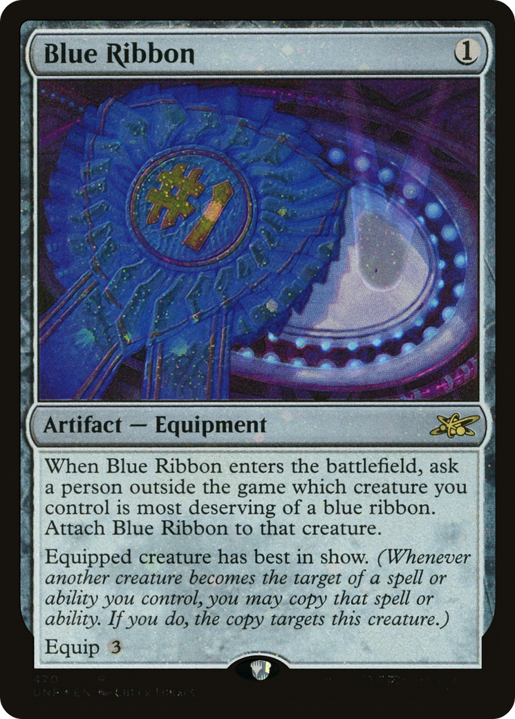 Blue Ribbon (Galaxy Foil) (UNF-470) [Unfinity] Foil MTG Single Wizards of the Coast