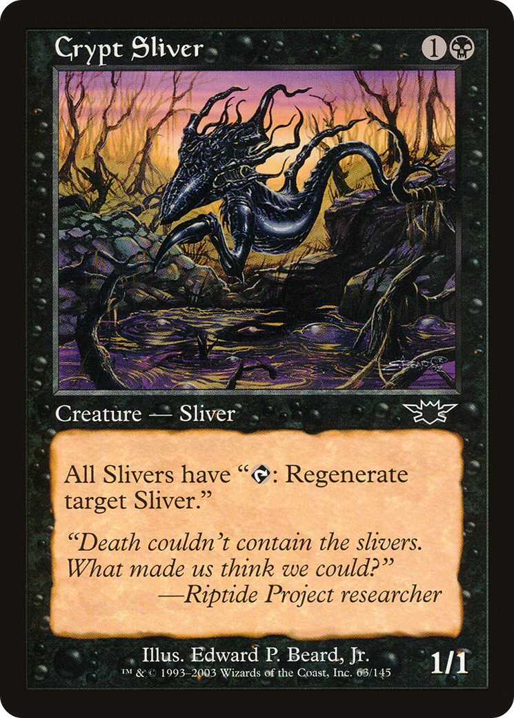 Crypt Sliver (LGN-063) [Legions] Foil MTG Single Wizards of the Coast
