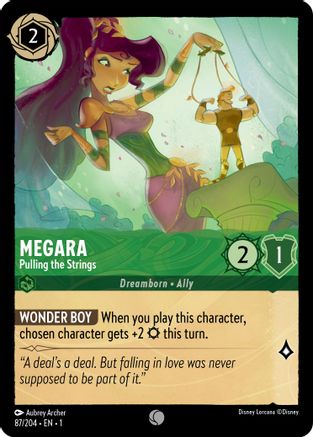 Megara - Pulling the Strings (87/204) [The First Chapter] Cold Foil Lorcana Single Disney