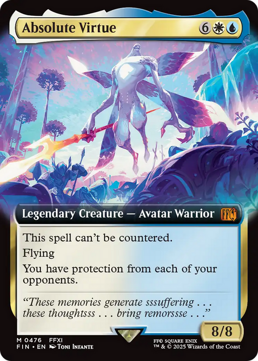 Absolute Virtue (FIN-476) [FINAL FANTASY] (Extended Art) Foil MTG Single Wizards of the Coast