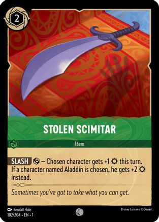 Stolen Scimitar (102/204) [The First Chapter] Lorcana Single Disney