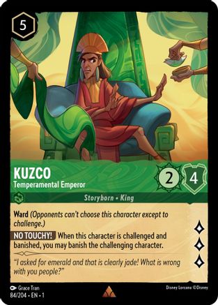 Kuzco - Temperamental Emperor (84/204) [The First Chapter] Cold Foil Lorcana Single Disney