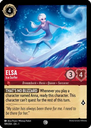 Elsa - Ice Surfer (109/204) [The First Chapter] Lorcana Single Disney