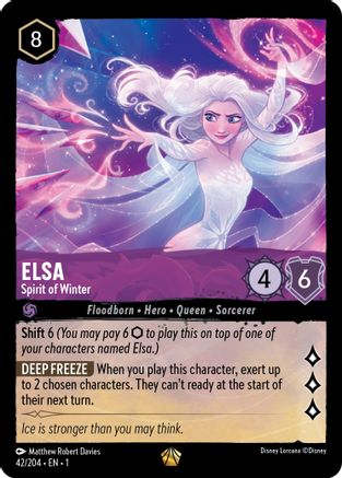 Elsa - Spirit of Winter (42/204) [The First Chapter] Cold Foil Lorcana Single Disney