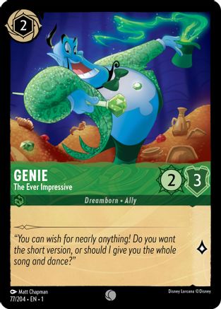 Genie - The Ever Impressive (77/204) [The First Chapter] Lorcana Single Disney