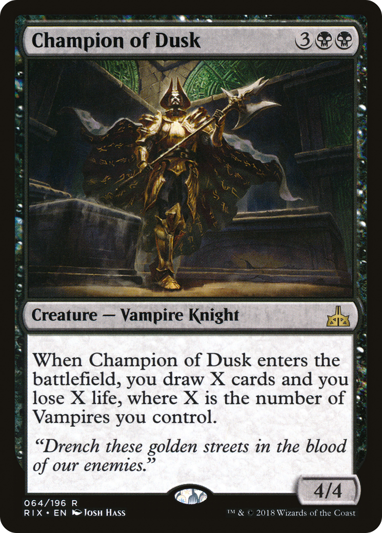 Champion of Dusk (RIX-064) [Rivals of Ixalan] Foil MTG Single Wizards of the Coast