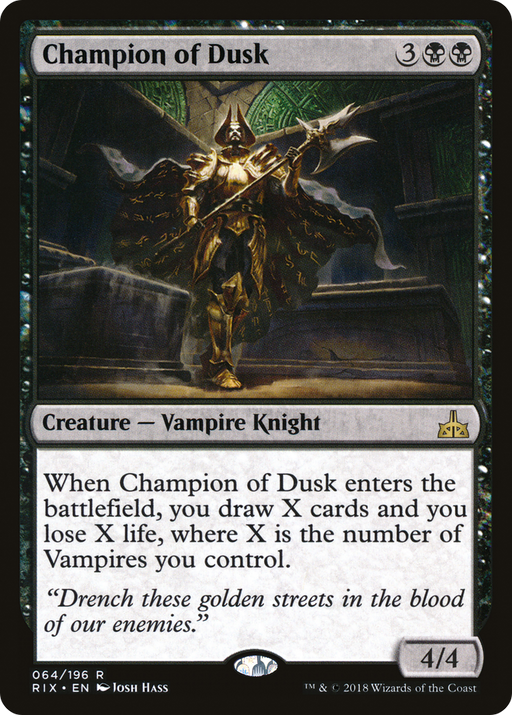 Champion of Dusk (RIX-064) [Rivals of Ixalan] MTG Single Wizards of the Coast