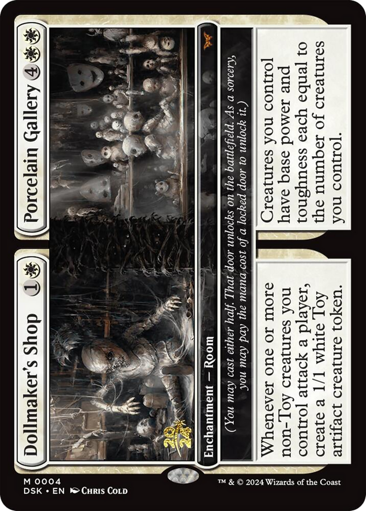 Dollmaker's Shop // Porcelain Gallery (PRE-004) [Duskmourn: House of Horror Promos] Foil MTG Single Wizards of the Coast